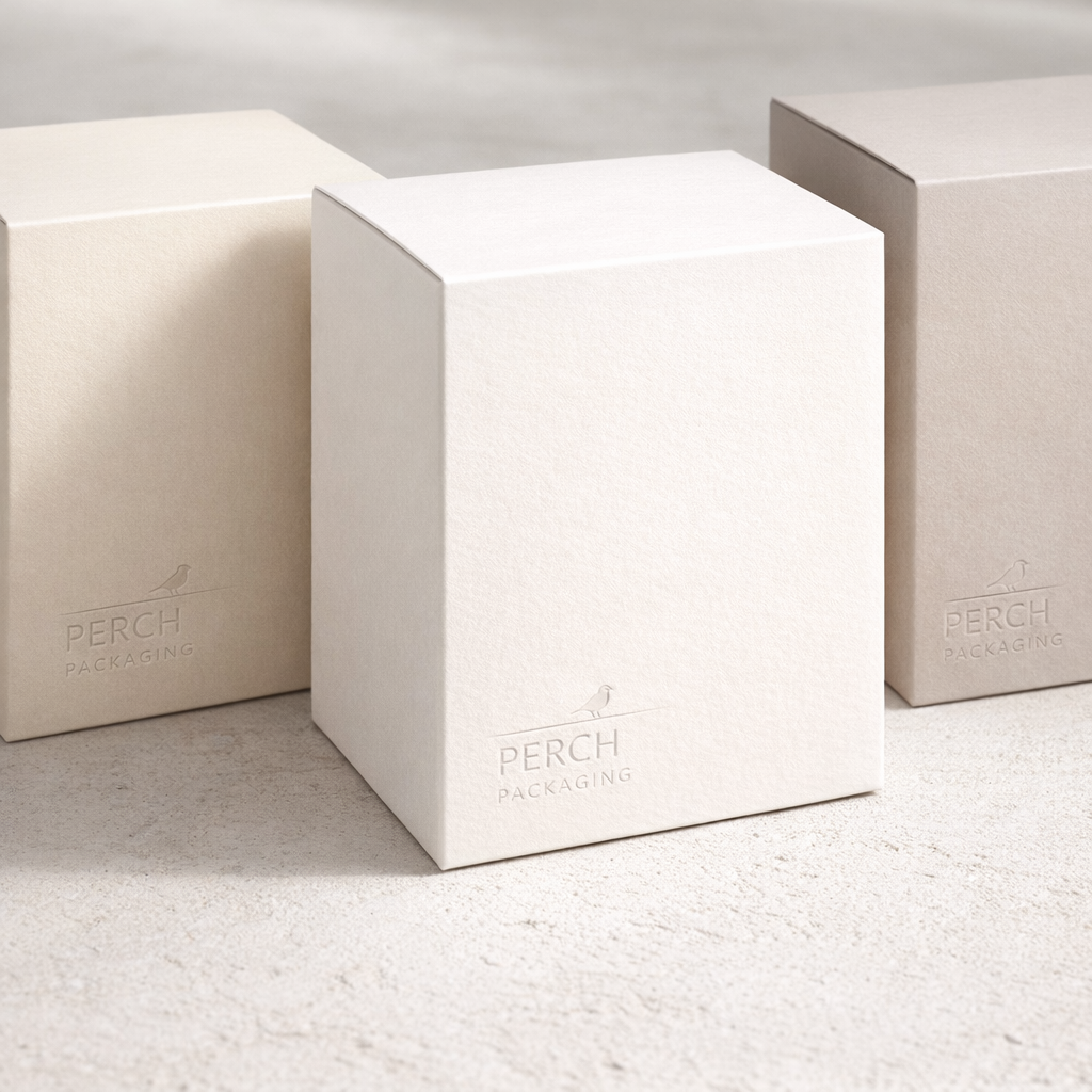 Minimalist Perch Packaging boxes